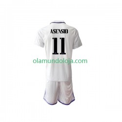 Camisola Real Madrid Marco Asensio 11 Criança Equipamento Primeiro 2022-2023 Manga Curta
